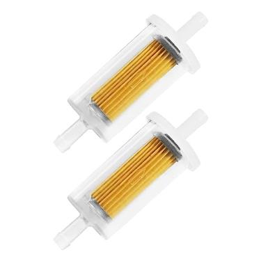 Imagem de ESEWALAS Filtro de Combustível de 2 Unidades para Linhas de Mangueira de 1/4 ", Filtro de Combustível A Gasolina Diesel Em Linha, Substituição Universal de Filtros de Combustível de Alto Fluxo, Substi