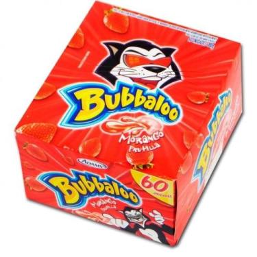 Imagem de Chiclete  bubbaloo morango 60un - RIO DOCE ATACADO