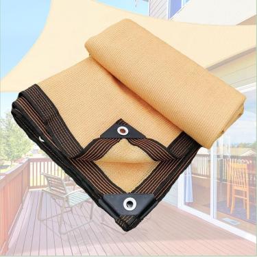 Imagem de Rede De Sombra, 90% Pano De Sombra, Rede De Privacidade Bege Para Pátio, Protetor Solar De Estufa Anti-envelhecimento Malha De Sombra, Permeável Respirável, 3.3, Beige, 4mx12m(13.1ftx39.3ft)