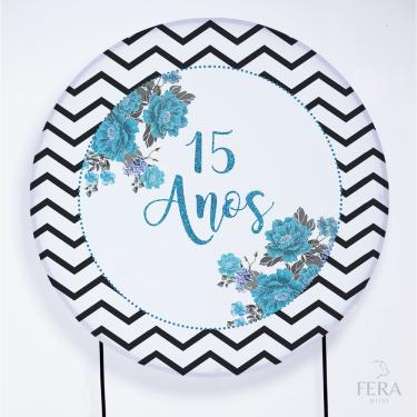 Imagem de Painel Decorativo para Festa 1,50x1,50 metros Vesti Fácil com Elástico 15 Anos - Fera P...