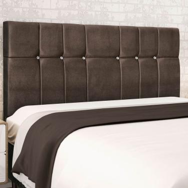 Imagem de Cabeceira Casal Jbe Opala 144cm Bege Cama Box 138cm Marrom