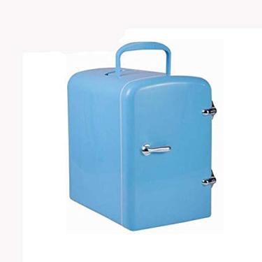 Imagem de Mini geladeira com refrigerador e aquecedor pequeno 4 litros grande capacidade portátil compacta geladeira pessoal maquiagem geladeira cuidados com a pele