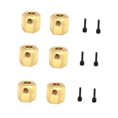 Imagem de Milageto Combinador de cubos hexagonais para carros RC, reparo de brinquedos de controle remoto, acessórios, peças de reposição, adaptador hexagonal de metal, 6x6 Sem Eixo de Saída