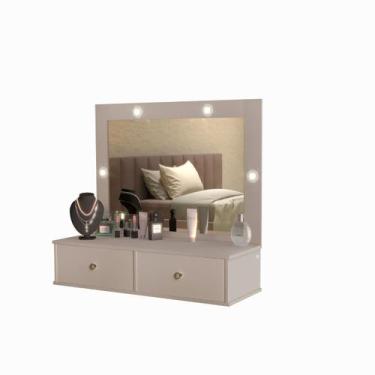 Imagem de penteadeira camarim suspensa com espelho luz gavetas luxo - Casa Roma,