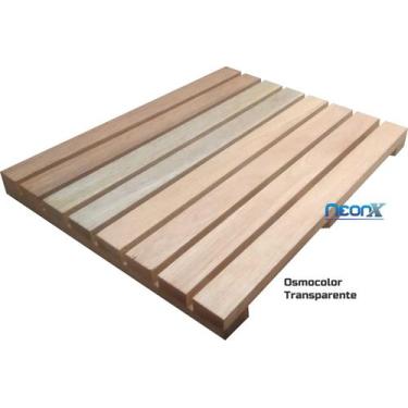 Imagem de Deck De Madeira Modular 50x40 cm Neonx Com Pintura, Osmocolor Transpar