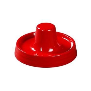 Imagem de Prato de porcelana de imitação criativa de floco de neve esmaltado de cor sólida estilo nórdico - placa vermelha de 23 cm