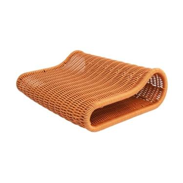 Imagem de Baoblaze Travesseiro de sauna, tecido, design ergonômico curvo, apoio de cabeça de vime artificial, travesseiro de sauna, apoio de pescoço para ambientes