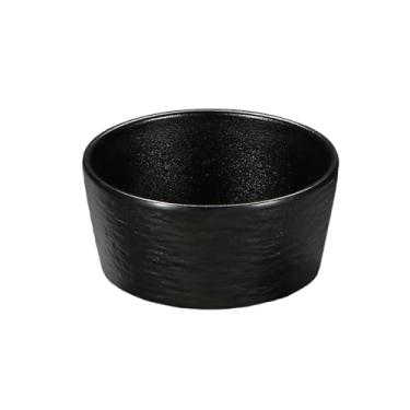 Imagem de Prato de porcelana de imitação de estilo japonês simples, delicado, durável e prático - tigela de fundo plano de 11 cm