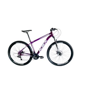Imagem de Bicicleta Bike Aro 29 KSX E KSW XLT 200 MTB Alumínio 24V Marchas Rapid Fire - Cabeamento Superior Interno (VIOLETA (ADS BRANCO), 15)