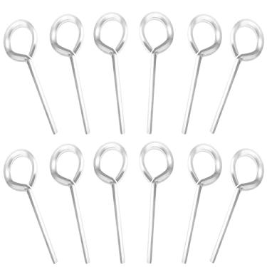 Imagem de Auvotuis Chave hexagonal padrão de 5/162.6 cm, 12 chaves Allen prateadas, laço completo, chaveiro de metal sólido para dispositivo de saída de pânico de barra de pressão