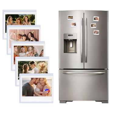 Imagem de HIYQIN Pacote com 25 molduras magnéticas para fotos Instax Wide Film, Polaroid 8,9 x 10,8 cm, compatível com Instax Wide 400/300/210, para Polaroid Now/600/OneStep+ - Branco