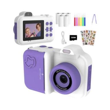 Imagem de Câmera Digital Infantil Com Impressão Instantânea, Câmera De Impressão