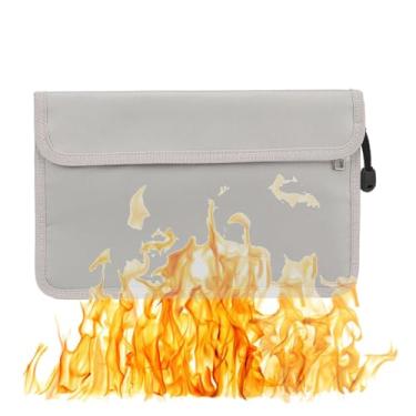 Imagem de Sonew Saco de Documentos à Prova de Fogo Sonew, Bolsa Segura Com Dois Fechos de Zíper Resistentes, Suporte de Documentos Importantes para Documentos Em Dinheiro e Certificado