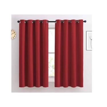 Imagem de Cortina de Cozinha Luna Tecido Oxford Cores Lisas 2,00x1,40m Decorativ