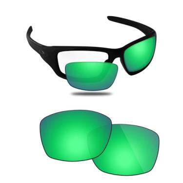 Imagem de Fiskr Óculos de sol de substituição de lentes polarizadas compatíveis com Oakley Valve New 2014 OO9236 60 mm, resistente a impactos e ajuste perfeito - verde esmeralda
