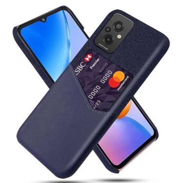 Imagem de Capa para Xiaomi Redmi 11 Prime 4G,Tela e tampa de couro PU,Antideslizante,360°cobertura completa à prova de choque com 1 slot de cartão atrás,Prevenção de queda-Blue