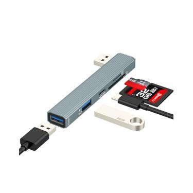 Imagem de Leitor de cartão micro SD USB A HUB SD OTG 3.0, adaptador tipo C, divisor de cabo (5 em 1), conversor de extensão de porta de carregamento para laptop, PC, MacBook, compatível com acessórios de