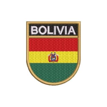 Imagem de BP0029E-001 Bandeira Bolivia Patch Bordado 6,8×8 (D-Arquivo Matriz para bordar.)
