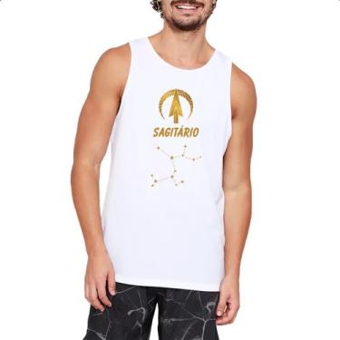 Imagem de Camiseta Regata Signo Sagitario Constelacao Dourada - Alearts, G