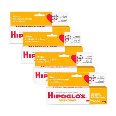 Imagem de Kit 4 Cremes Preventivo Contra Assaduras Hipoglós Amêndoas 40g