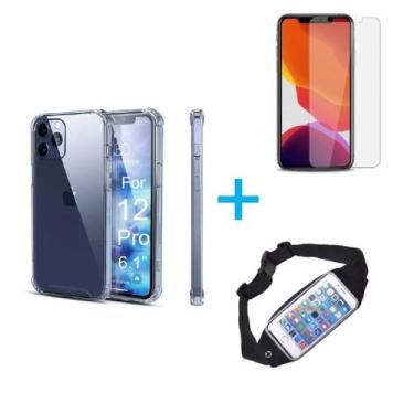 Imagem de Kit Pochete íPhone 12 Pro Max + Capinha Anti Impacto + Película de Vid