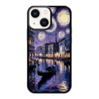 Imagem de qizjio Van Gogh Capa de telefone com pintura a óleo noite estrelada à prova de choque para iPhone 13 Mini