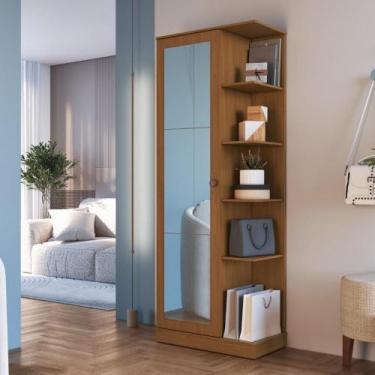 Imagem de Sapateira 1 Porta com Espelho Paris Fidelitá Freijó - Fidelitá Móveis