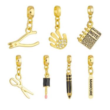 Imagem de Berloques Manicure Banhado a Ouro 18k - Work Semijoias, Batom