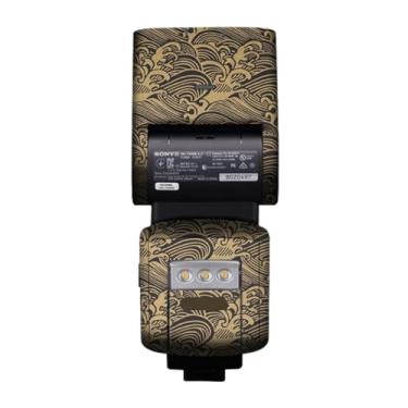 Imagem de HVL-F60RM Película de vinil antirriscos Capa protetora para câmera Flash Adesivo Wrap Film Body Protector Decalque Skin para Sony HVL-F60RM (ouro wave)