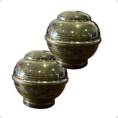 Imagem de Par ponteira bola 19mm para varão comum - ouro velho - DECOR LÍDER