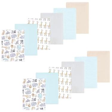 Imagem de Luvable Friends Hudson Baby Flanela Burp Panos, conjunto com 12 unidades, Canguru pastel, 14x20 inches