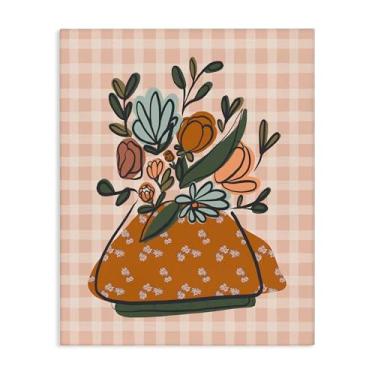 Imagem de Stupell Industries Design de arte de parede em tela floral para sala de piano por Beki Marquardt, 76 x 61 cm