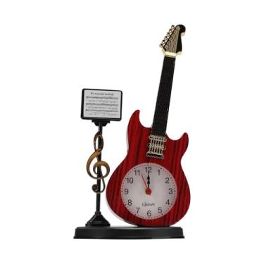 Imagem de Despertador Despertador Violino Despertador Aparência Única Despertador Inovador para Casa Sala de Estar Decoração de Mesa Relógio Despertador Analógico (Vermelho)
