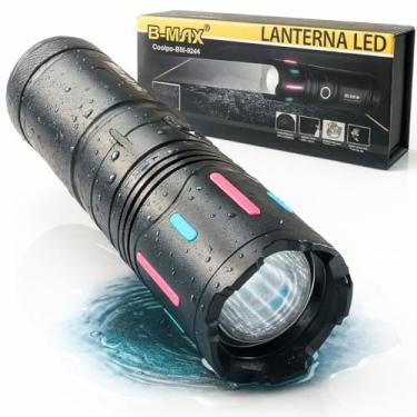 Imagem de Lanterna LED Recarregável, Tática Militar 10000 Lumens, USB, Super Potente, Resistente à Água, Ideal para Camping, Pesca e Situações de Emergência