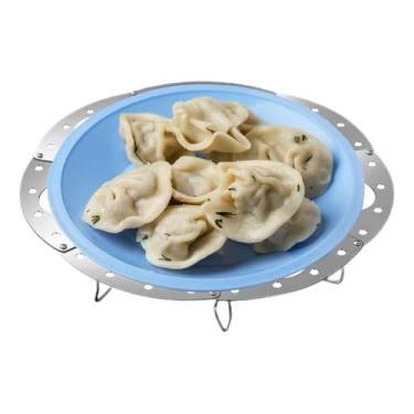 Imagem de Cestas de vapor para cozinhar, cesta de vapor de alimentos - Suporte de vapor expansível para cozinhar | Bandeja de vapor dobrável com alça anti-escaldante inoxidável com altura ajustável
