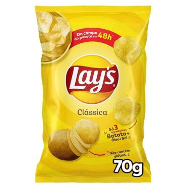 Imagem de Batata Frita Lisa Clássica Lays 70g