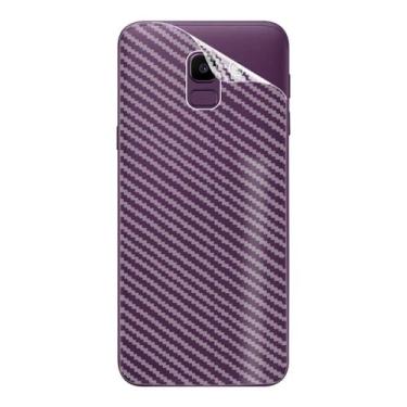 Imagem de 2 Película Skin Traseira Fibra Carbono compatível Galaxy J6 J600 5.6 -