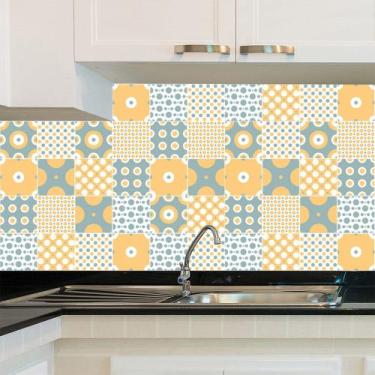 Imagem de Adesivo de Azulejo - Ladrilho Hidráulico - 15cm x 15cm - 24un - 062Azp