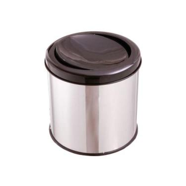 Imagem de Lixeira Inox Para Banheiro Reciclável 20 Litros Com Tampa - CM Design,