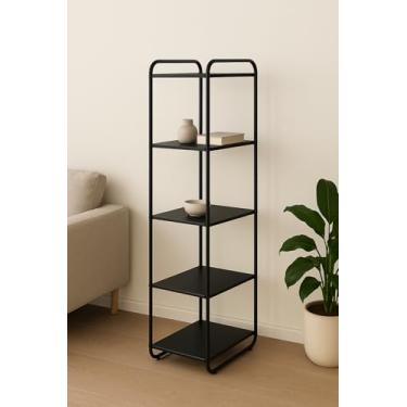 Imagem de Estante Organizadora Home Office Multiuso Criare Guarda Volume Estilo Industrial Escritório Quarto Sala de Jogos (Preto com Preto)