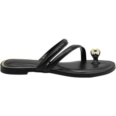 Imagem de Tamanco Rasteiro Vizzano Tiras Ornamento Delicado Feminino