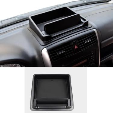 Imagem de Autorder Center Console Dash Organizer para Suzuki Jimny JB43 1998-2017 Acessórios Bandeja de inserção de painel com suporte de celular caixa de armazenamento com tapete antiderrapante