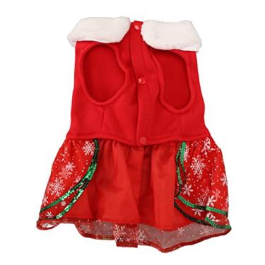 Imagem de Vestido de Natal para Animais de Estimação Saia para Cachorro Com Lantejoulas Quentes para Gatos Yorkshire (M)