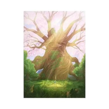 Imagem de Pôster De Lona Do Anime Zelda Breath of the Wild Com Paisagem Da Vila 