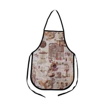 Imagem de Avental de Cozinha Impermeável Estampado - Bemprat, Bege