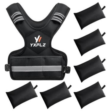 Imagem de Colete pesado feminino masculino – colete ponderado ajustável feminino com 6 pesos de ferro, 1,8 a 4,5 kg / 5 a 9 kg / 9,5 a 14,5 kg colete para caminhada, corrida, fitness, treinamento de força