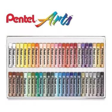 Imagem de Giz De Cera Pastel A Óleo 50 Cores Intensas Pentel Arts