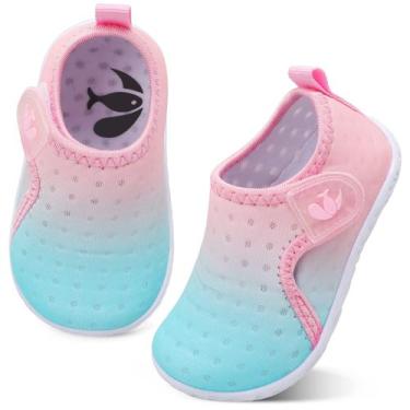 Imagem de Sapatos aquáticos FEETCITY Blue Mermaid para bebês de 2,5 a 3 anos
