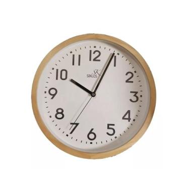 Imagem de Relógio de parede Siklos 12W52 de madeira 30cm Silent - Lightbek Offic