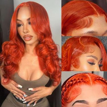 Imagem de Peruca Cloudeer Ginger Human Hair Body Wave 13x4 HD Lace 20"
